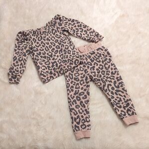 Grayson Mini Leopard Sweat Set 3T